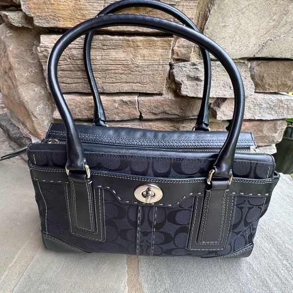 Coach Handbags - Coach Black Satchel Bag with Structured Design